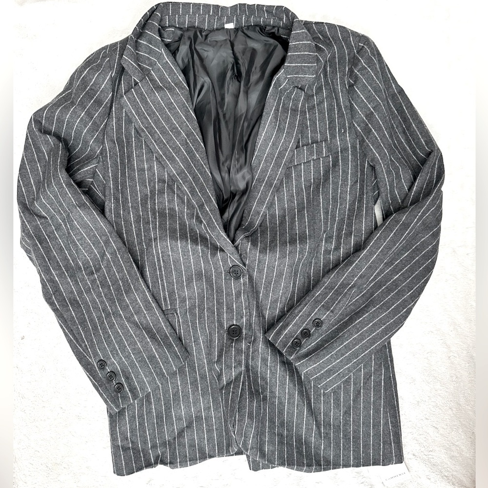 NWT- COMMENSE Pinstripe Oversized Blazer
